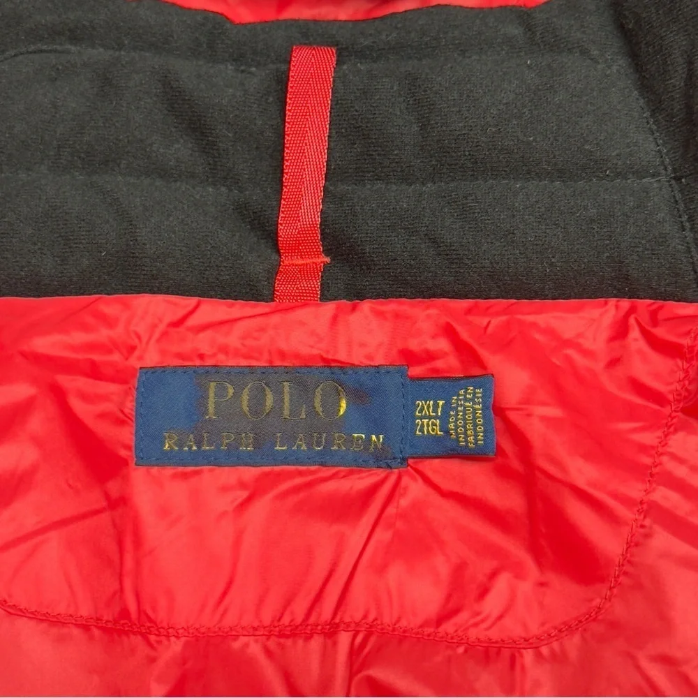 Polo Ralph Lauren Men's Big Pony Hooded Down Puffer Jacket Black Long Size 2XLT